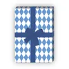 Bayrisches Geschenkpapier mit Rauten Muster in blau - Produktbild-Vorschau 2