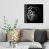 DEQORI Glasbild Echtglas 50x50 cm 'König der Tiere im Produktbild-Vorschau 3