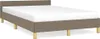 vidaXL Bettgestell ohne Matratze Taupe 120x200 cm Stoff Produktbild-Vorschau 1