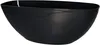 A black elliptical planter is shown against a white background. Voir les images du produit