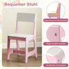 Biurko dla dzieci COSTWAY, drewniane biurko dla dzieci z Podgląd zdjęcia produktu 6