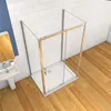 U-Form Duschkabine 100x190cm Schiebetür mit 80x80x190cm Produktbild-Vorschau 5