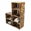 Holzkiste gehobelt & geflammt 50x40x30cm - Regal-Box Produktbild-Vorschau 1