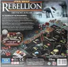 The back of a Star Wars: Rebellion board game box, showing game components and descriptive text. Produktbild-Vorschau