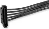 A close-up shot of a black SATA splitter adapter cable with multiple connectors. Náhled obrázku produktu