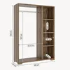 Kleiderschrank ‘Nesbyen’ mit Garderobenstange Walnussoptik Produktbild-Vorschau 4