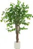 ML-Design Kunstpflanze Ficus 120cm Künstliche Pflanzen groß Produktbild-Vorschau 1