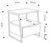 DECORTIE Pal Modern Nachttisch Weiß Mehrzweck , 45 x 40 x Produktbild-Vorschau 7