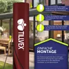 tillvex® Premium Alu Parasol 330 cm Rouge + Couverture & Voir les images du produit 9