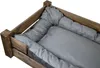 Hundebett Winston XXL Palisander mit Füßen mit grauem Produktbild-Vorschau 9
