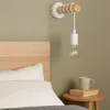 MasterLED Hängende Wandleuchte - E27 - Weiß mit Holz - Produktbild-Vorschau 4