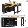 Tavolo da bar allungabile con LED, tavolo da pranzo Anteprima dell’immagine prodotto 5
