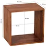 Wohnling Bois massif Sheesham Etagère cube 43.5 x 43.5 x 33 Voir les images du produit 2