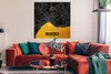 MuchoWow® Poster Antalya - Gold - Karte - Stadtplan 100x100 Produktbild-Vorschau 2