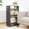COSTWAY Vozík do výklenku, šírka 25 cm, 4 poschodia, úzky Náhľad obrázku produktu 8
