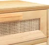 Comodini 2 pezzi. Pino massiccio marrone e rattan naturale Anteprima dell’immagine prodotto 11