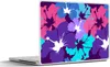 MuchoWow® Laptop Aufkleber Sticker Cover Tropisch - Blumen Produktbild-Vorschau 1
