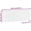 Wand-Kopfteil Schwarz 159,5x3x60 cm Massivholz Kiefer Produktbild-Vorschau 8