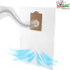 A vacuum cleaner bag with airflow graphics. Produktbild-Vorschau