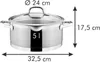 Kasserolle PRESIDENT mit Abgießdeckel ø 24 cm, 5,0 l Produktbild-Vorschau 4