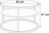Runder Couchtisch CIRI SLIM GLASS mit Ablage, Weiß/ Weißes Produktbild-Vorschau 5