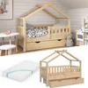 Domečková postel Vitalispa Design Přírodní dřevo 70x140 cm Náhled obrázku produktu 2