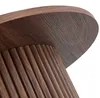 Table basse ronde de 70 cm, aspect noyer, MDF rainuré, Voir les images du produit 5