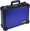 A blue transport case with black trim and a black handle is shown against a white background. Produktbild-Vorschau