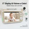 Baby monitor VB803 Pro con schermo IPS da 5" e telecamera Anteprima dell’immagine prodotto 5