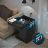 Nachttisch mit Steckdose,Nachtschrank mit Led Produktbild-Vorschau 2