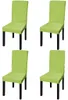 vidaXL Stretch Chair Covers Straight 4 ks. Zelená Náhľad obrázku produktu 5