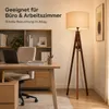Stehlampe wohnzimmer Leselampe Stehleuchte Stativ aus Holz, Produktbild-Vorschau 4
