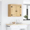 vidaXL Skříň SKI medově hnědá 60 x 32 x 60 cm Masivní Náhled obrázku produktu 4