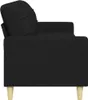 vidaXL 3-osobowa sofa czarna 210 cm tkanina Podgląd zdjęcia produktu 5