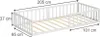 A white bed frame with wooden slats, shown from a diagonal angle. Anteprima dell’immagine prodotto