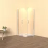LEMMO Eckeinstieg Duschkabine Pendeltür 80*80 cm ESG Glas Produktbild-Vorschau 2