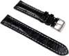 Herzog Uhrenarmband 20mm Wasserfestes Leder schwarz heller Produktbild-Vorschau 1