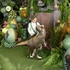 Folienballon "Jurassic World T-Rex" | 92x98cm  (MIT LUFT Produktbild-Vorschau 2