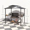 Outsunny Grillpavillon 250 x 160 x 250 cm wasserdicht Produktbild-Vorschau 3