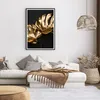 Gerahmtes Poster - Schwarzer Rahmen - Golden Blätter Produktbild-Vorschau 7