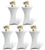 Ikodm 10er Set Stehtischhusse Stretch Weiß – Elastische Produktbild-Vorschau 6