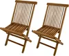 Axi Mina Ensemble De 2 Chaises De Jardin Pliantes En Bois Voir les images du produit 1
