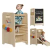 Montessori Lernturm 4-in-1 aus Holz, Höhenverstellbarer Produktbild-Vorschau 1