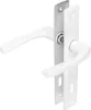 A white door handle set with a lock mechanism is shown against a white background. Anteprima dell’immagine prodotto