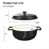 FCH Pentola in ghisa 26 cm - 6QT-5,5 L Pentola smaltata con Anteprima dell’immagine prodotto 3