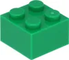 100 sztuk kamieni 2x2, zielone Podgląd zdjęcia produktu 1