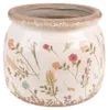 Clayre & Eef Blumentopf Ø 15x13 cm Rosa Beige Keramik Produktbild-Vorschau 1