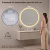 S'AFIELINA LED Badezimmerspiegel Rund Ø80 cm, Goldener Produktbild-Vorschau 2
