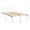 vidaXL Bettgestell Weiß Metall 120x200 cm Produktbild-Vorschau 5