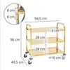 Cateringový vozík pro servírování 3 police 89,5 X 49,5 cm Náhled obrázku produktu 7